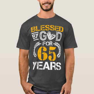 Vintage door God bezegeld voor 65 jaar Happy 65th  T-shirt
