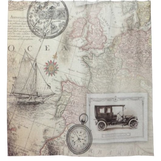 Vintage Douchegordijn (Voorkant)