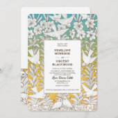 Vintage Dove Love Wedding Kaart (Voorkant / Achterkant)