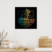 vintage downhill mountainbiken poster (Keuken)
