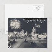 Vintage Downtown Las Vegas Briefkaart (Voorkant / Achterkant)