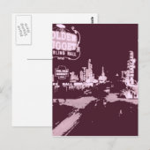 Vintage Downtown Las Vegas Briefkaart (Voorkant / Achterkant)