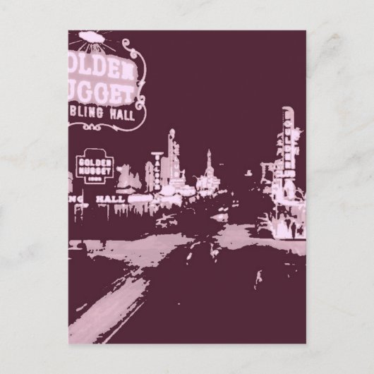 Vintage Downtown Las Vegas Briefkaart (Voorkant)