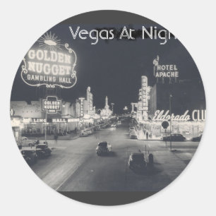 Vintage Downtown Las Vegas Ronde Sticker