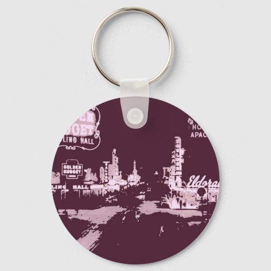 Vintage Downtown Las Vegas Sleutelhanger (Voorkant)