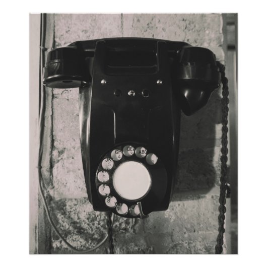 Vintage draaischijftelefoon fotoprint. foto afdruk (Voorkant)
