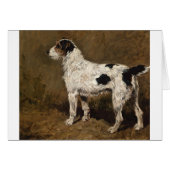 Vintage - dragerhaastige fox terrier Dog, (Voorkant Horizontaal)
