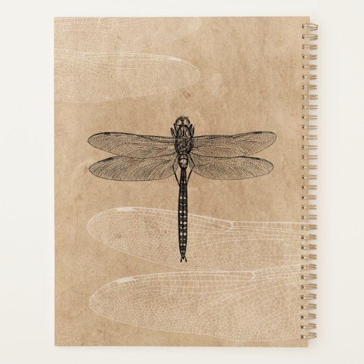 Vintage Dragonfly Planner (Achterkant)