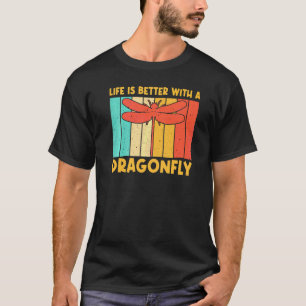 Vintage Drakenvlieg Voor Mannen Vrouwen Libel Inse T-shirt