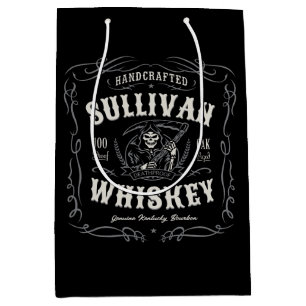 Vintage drank ADD NAAM Oude Grim Reaper Whiskey Medium Cadeauzakje