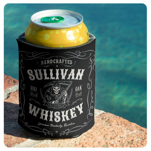 Vintage drank ADD NAME Oude Grim Reaper Whiskey Blikjeskoeler