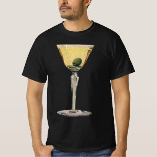 Vintage dranken drankjes, Martini Olijf Cocktail T-shirt