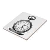 Vintage drawing of pocket watch (19th century) tegeltje (Zijkant)