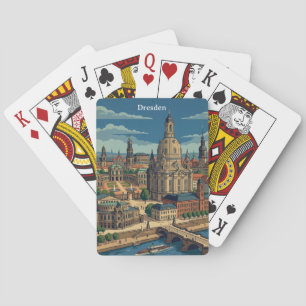 Vintage Dresden Duitsland Reis Kunst Pokerkaarten
