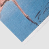 Vintage drie flamingo's tissuepapier (Detail)