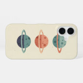 Vintage Drie Geringde Manen iPhone 16 Hoesje (Achterkant horizontaal)