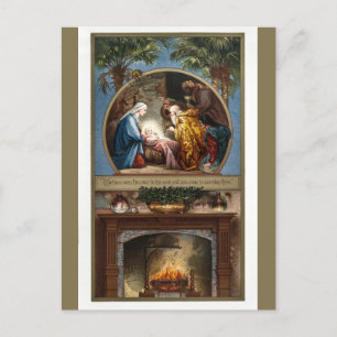 Vintage Drie Kings Magi Epiphany Briefkaart