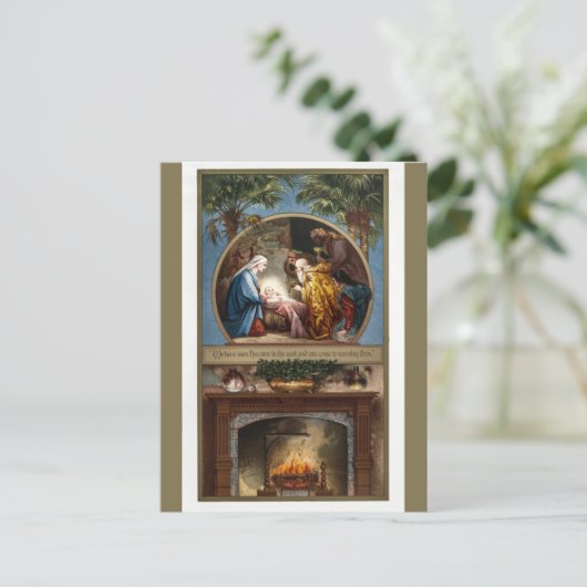 Vintage Drie Kings Magi Epiphany Briefkaart (Staand voorkant)