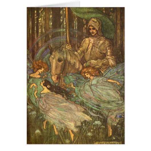 Vintage - Drie Maidens en een Knight, (Voorkant)