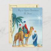 Vintage drie  Mannen Briefkaart (Voorkant / Achterkant)