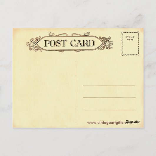 Vintage drie  Mannen Briefkaart (Achterkant)