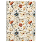 Vintage Dried Wildflower Navy Terracotta Klembord (Achterkant)