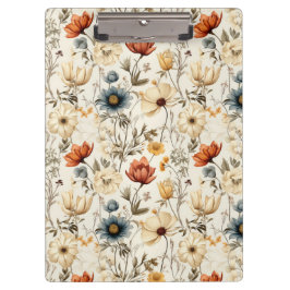 Vintage Dried Wildflower Navy Terracotta Klembord