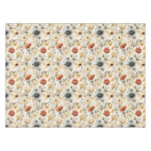 Vintage Dried Wildflower Navy Terracotta Tafelkleed (Voorkant (Horizontaal))