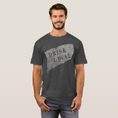 Vintage Drink bier Connecticut T-shirt (Voorkant volledig)