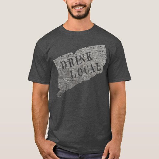 Vintage Drink bier Connecticut T-shirt (Voorkant)