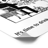 Vintage - Drink Champagne & Dance Poster (Hoek)