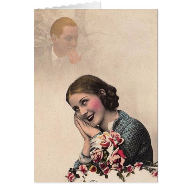 Vintage dromende vrouw (Voorkant)
