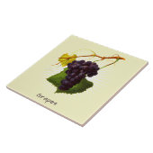 Vintage druiven Fruit Botanische kunstkeramische t Tegeltje (Zijkant)