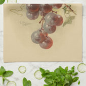 Vintage druiven theedoek (Gevouwen)
