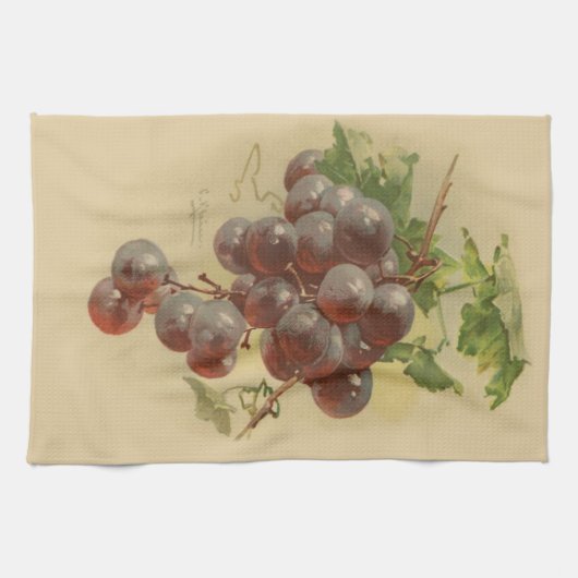 Vintage druiven theedoek (Horizontaal)