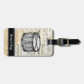 Vintage drummuziek Bagagelabel (Voorkant horizontaal)