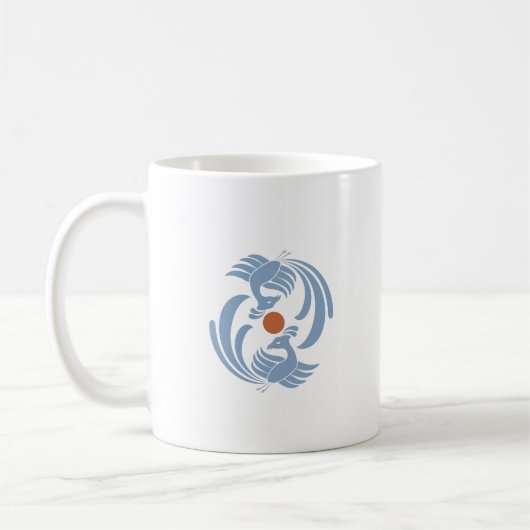 vintage dubbele feniks koffiemok (Links)