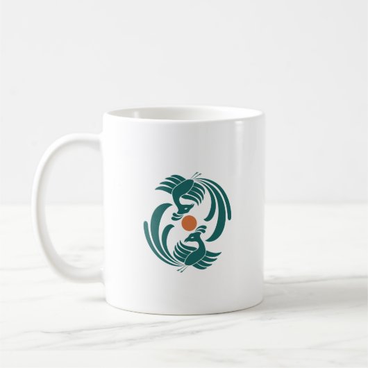 vintage dubbele feniks koffiemok (Links)
