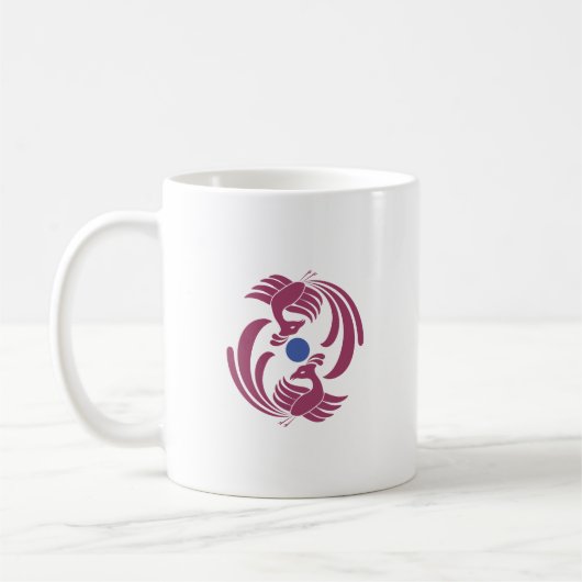 vintage dubbele feniks koffiemok (Links)