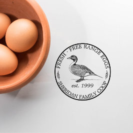 Vintage Duck Classic Family Boerderij Eiwitkartonn Rubberstempel