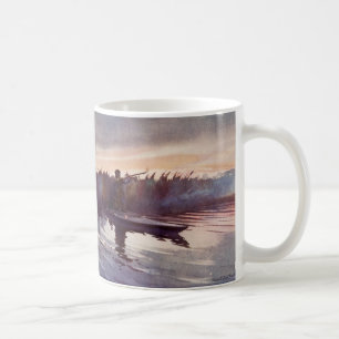 Vintage Duck Hunting Lake Sportsman Pistool Coffee Koffiemok