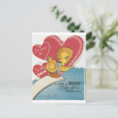 Vintage Duck Valentijn Feestdagenkaart (Staand voorkant)