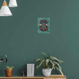 Vintage Duif Bloemrijke Boerderijdecoratie, Gebeds Poster