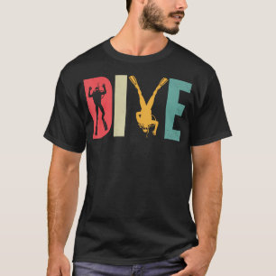 Vintage Duiken Retro Oceaan Duikuitrusting T-shirt