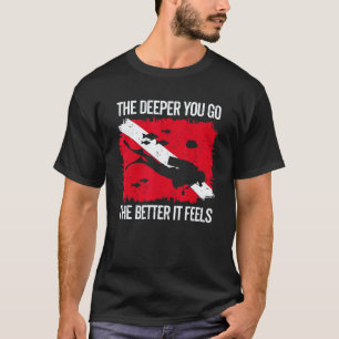 Vintage Duiken  Voor Snorkelen  Scuba Duiken Vlag T-shirt