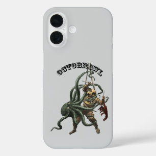 Vintage duiker met een octopus en een kreeft URM iPhone 16 Hoesje