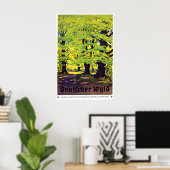 Vintage Duitse bos reisposter Deutscher Wald Poster (Thuiskantoor)