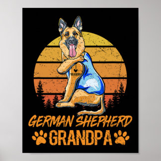 Vintage Duitse Herdershond Opa Poot Vader Poster