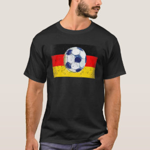 Vintage Duitse Vlag Voor Voetbalspeler Voetbal T-shirt