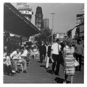 Vintage Duitsland Berlijn kurfürstendamm laan Tegeltje